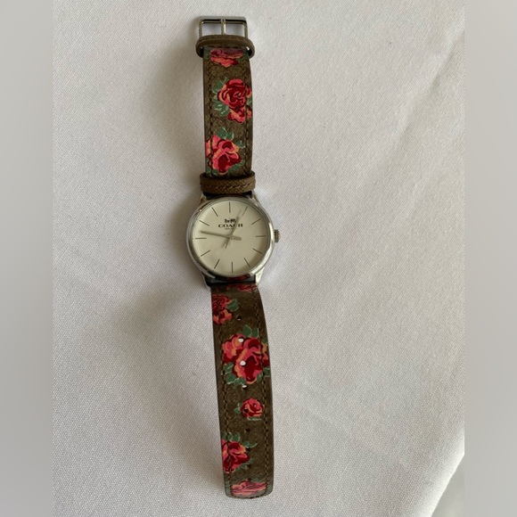 NWT WOMEN COACH FLORAL LEATHER WATCH - Picture 11 of 11